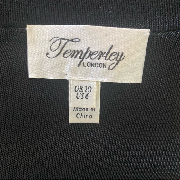 TEMPERLEY LONDON— Size 6 , Black & Gold Silk Knit Dress — GORGEOUS! 😍 - Picture 16 of 17